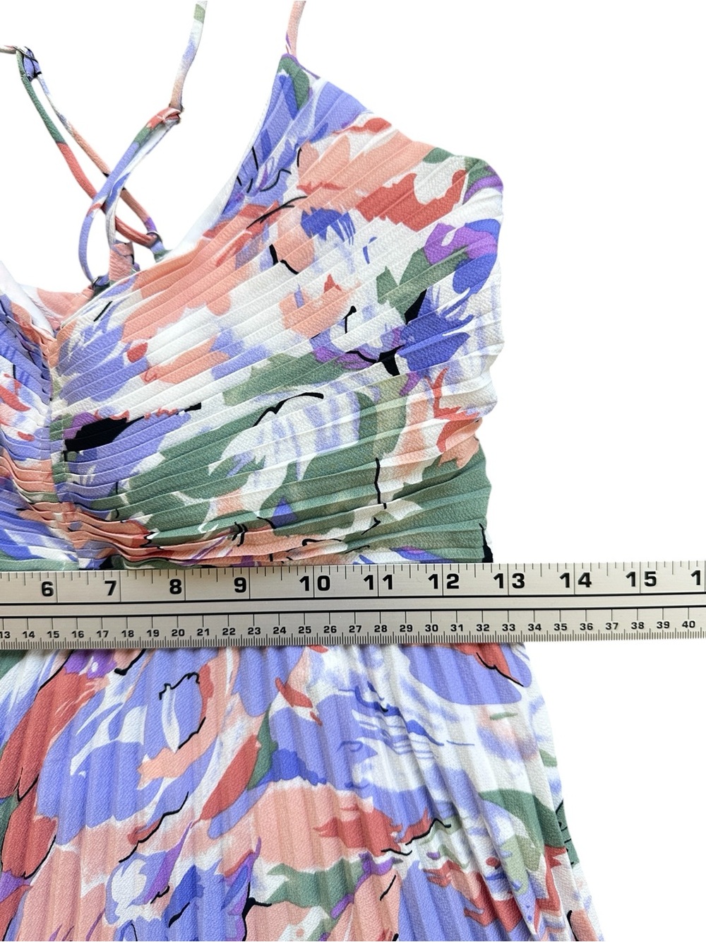 ASTR The Label Blyth Purple Coral Floral Pleated Dress – Size M - Picture 9 of 16